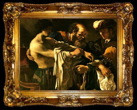 framed  Giovanni Francesco  Guercino den forlorade sonens aterkomst, ta009-2